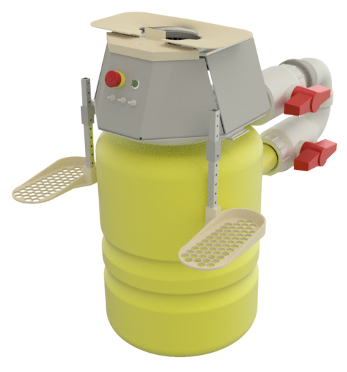 Centrifugal toilet render